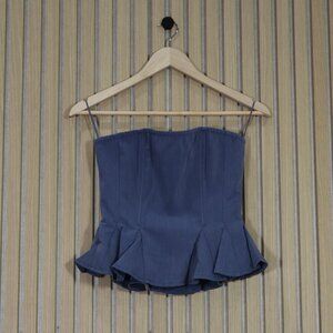 Sofie The Label Paule Bustier Top Blue